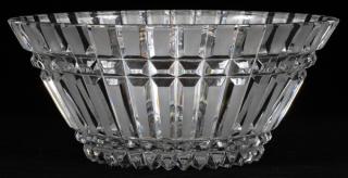 Appraisal: RUSSIAN OVAL RIBBED CUT CRYSTAL CENTER PIECE H W L