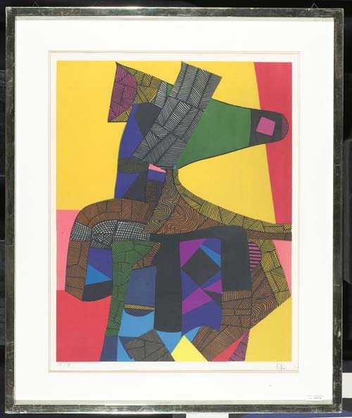 Appraisal: ESTEVE MAURICE Culan - Paris Anubis Lithograph Signed lower right