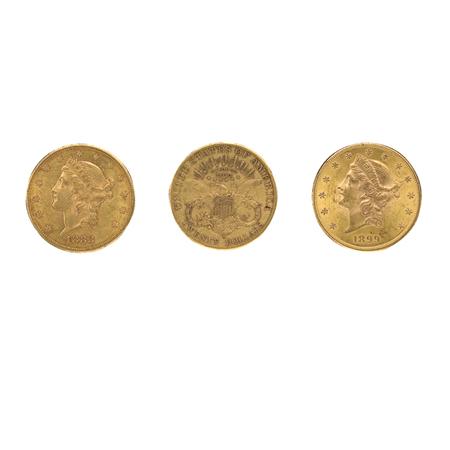 Appraisal: Liberty Head Three San Francisco Mint Coins Estimate -