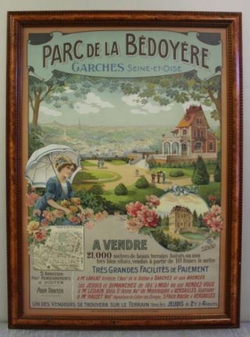 Appraisal: French Advertising Poster Parc de la Bedoyre From a Mamaroneck