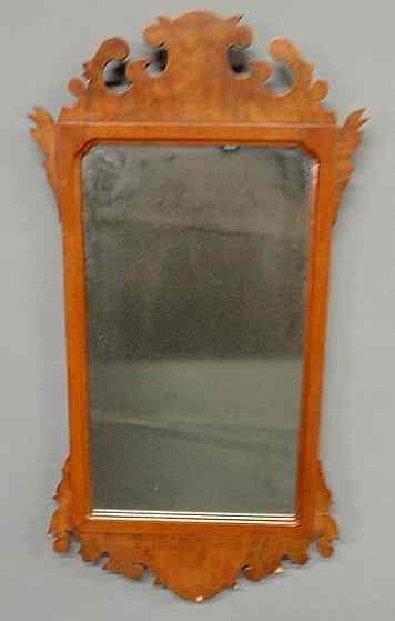 Appraisal: Chippendale style mahogany framed mirror x