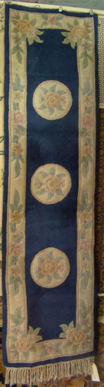 Appraisal: CHINESE STYLE BLUE GROUND RUNNER