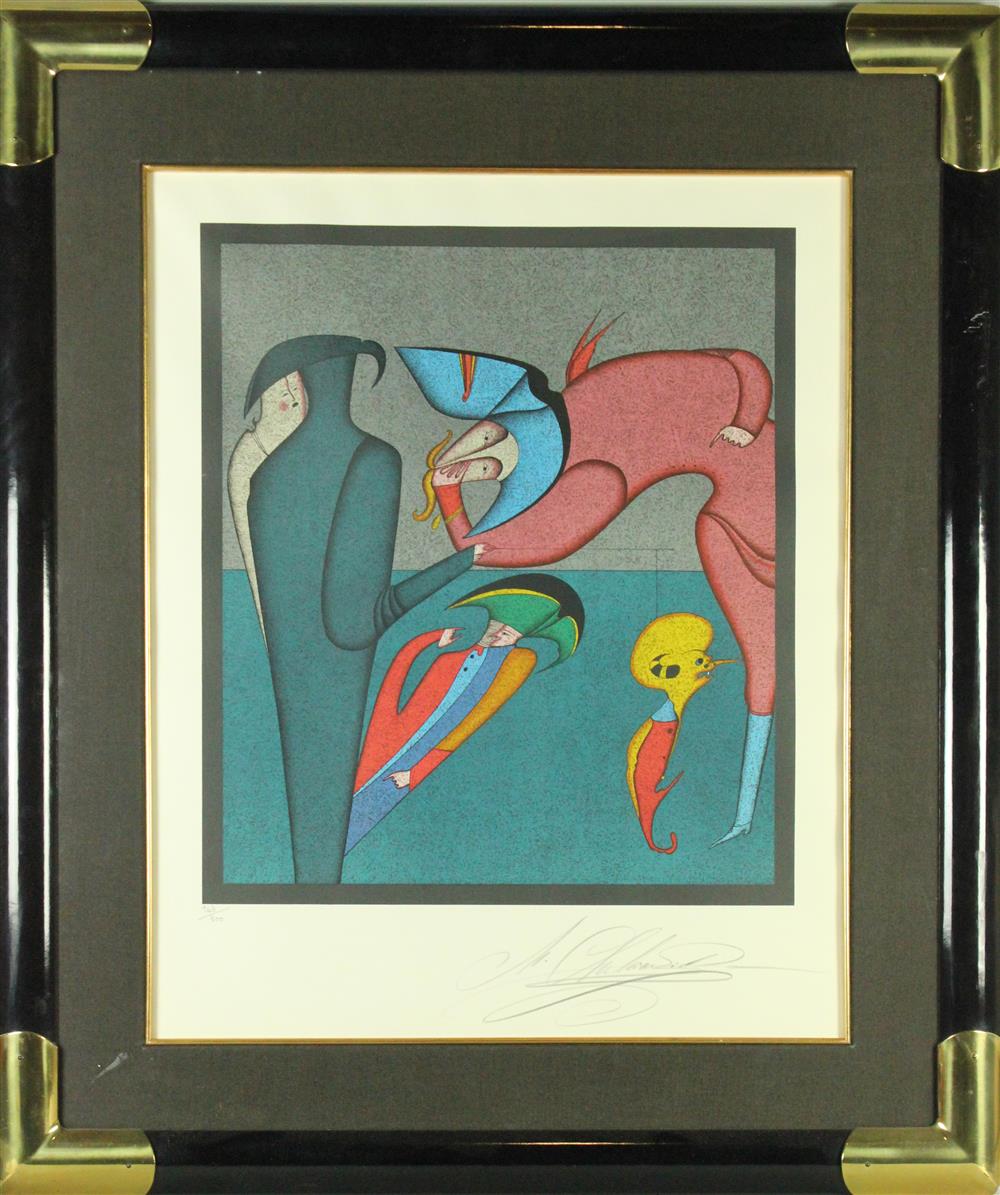 Appraisal: MIHAIL CHEMIAKIN RUSSIAN - CLOWNS and GENDARMES Print x in