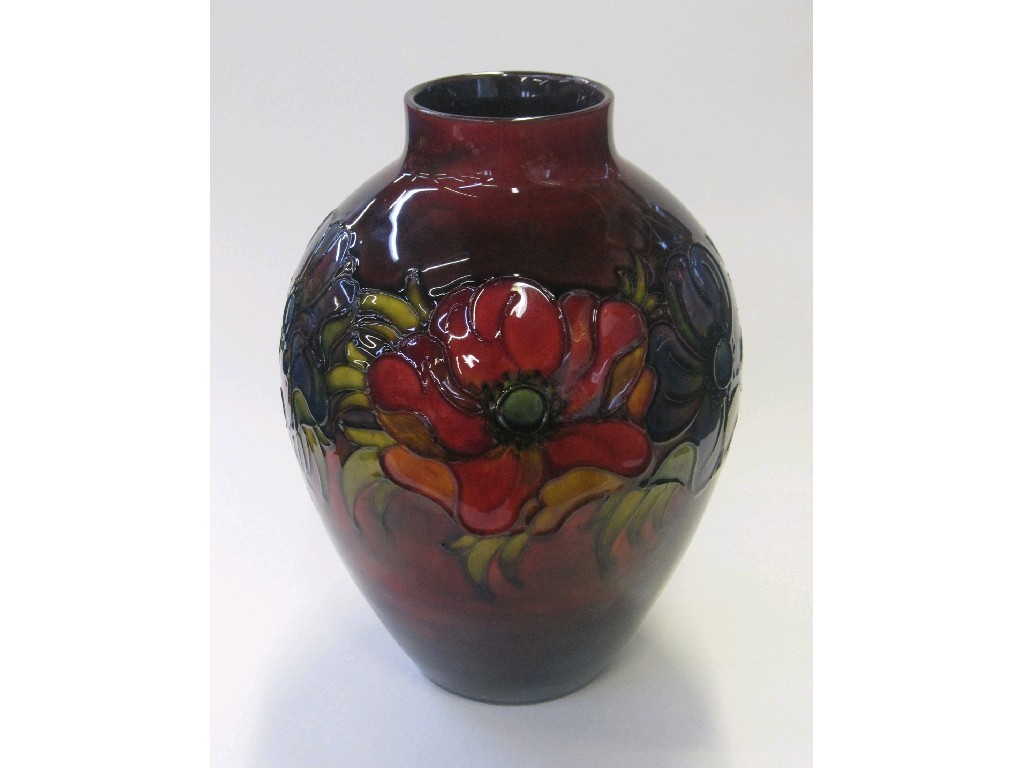 Appraisal: Moorcroft 'Anemone' flambe vase high