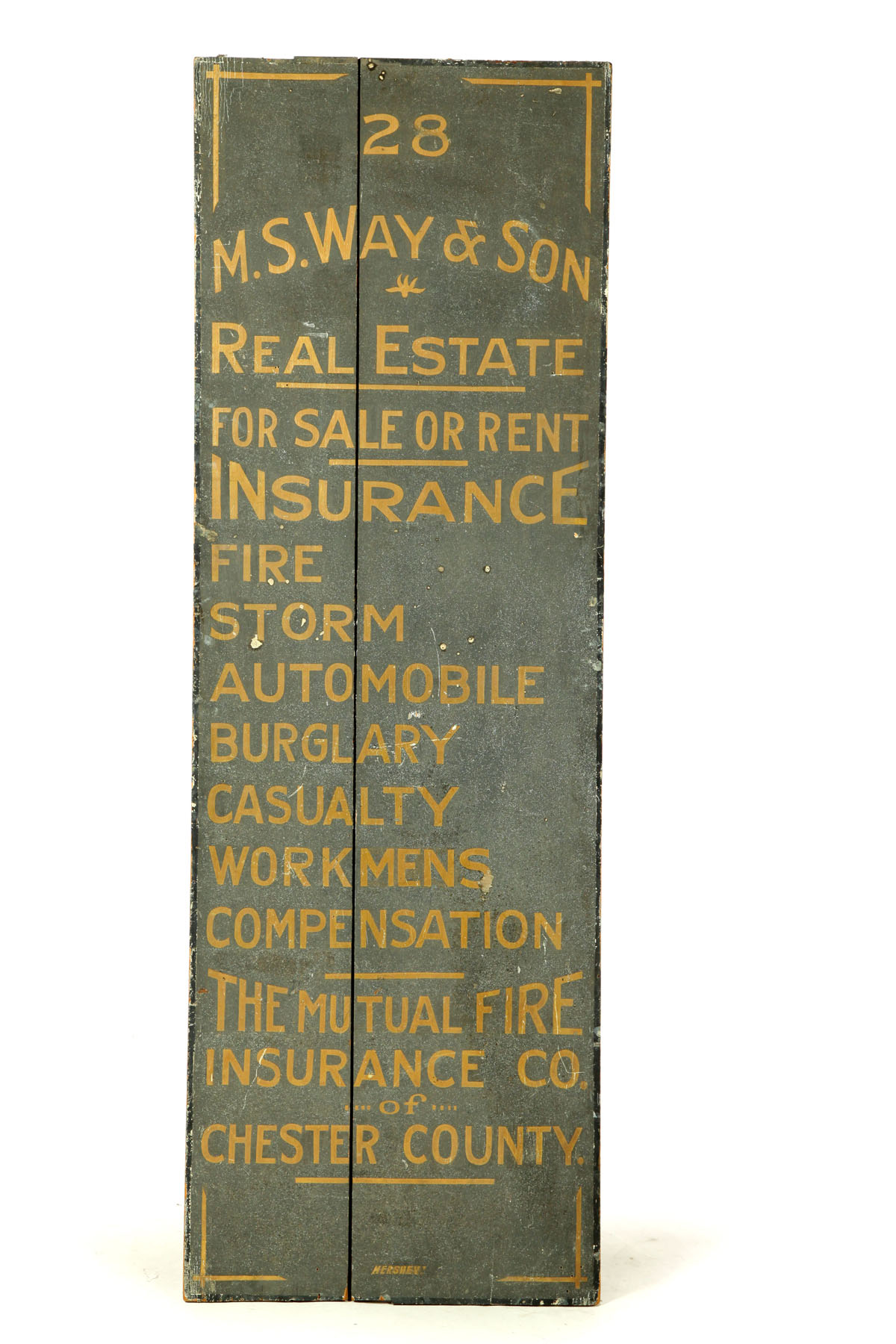 Appraisal: TRADE SIGN American late th-early th century wood Sanded surface