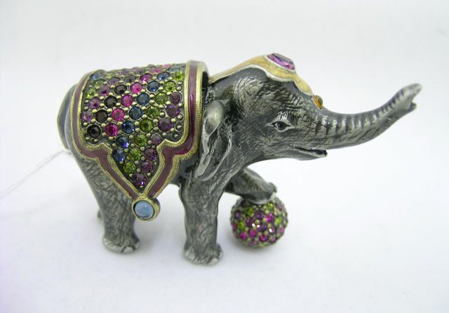 Appraisal: Jay Strongwater Elephant Box with box