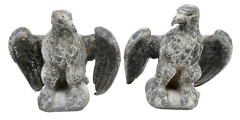 Appraisal: Pair Lead Garden or Architectural Eagles British or American th