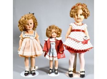 Appraisal: Three vinyl head Shirley Temple dolls by Ideal likely from