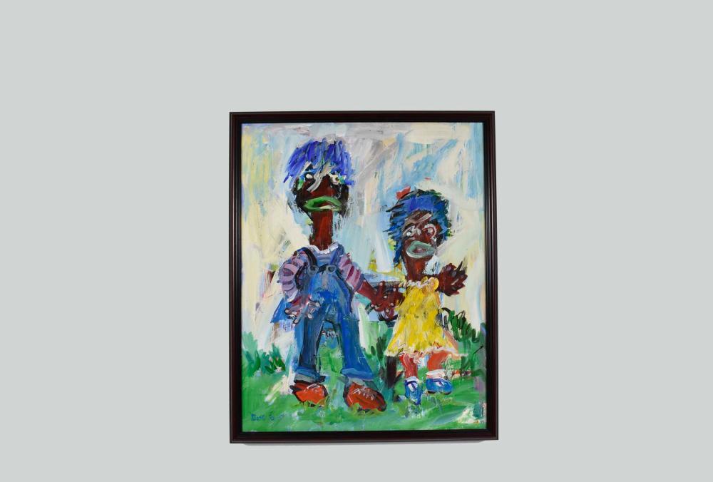 Appraisal: CHARLES NIVENS AMERICAN TH CENTURY PAINTINGBlack Couple Signed and dated