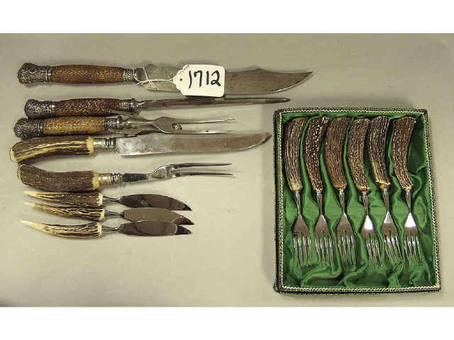 Appraisal: Collection of bone handled cutlery Estimate -