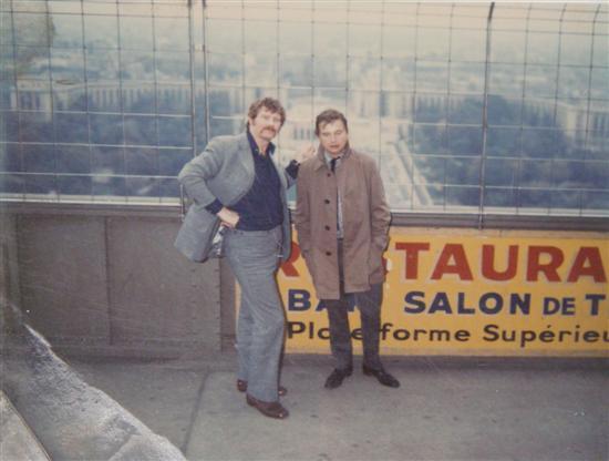 Appraisal: Francis Bacon and a friend up on a platform at