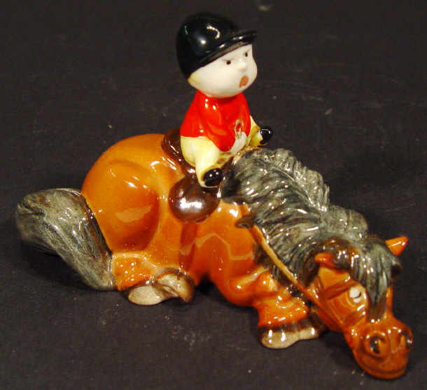 Appraisal: Beswick Norman Thelwell figure on horseback 'Kick-Start' with hand painted