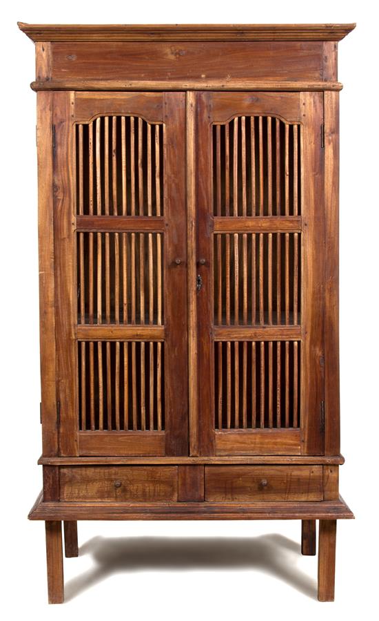 Appraisal: Sale Lot A Javanese Teak Two Door Cabinet th century