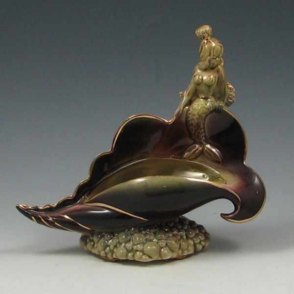 Appraisal: Hull Ebb Tide E- mermaid planter with gold Unmarked Mint