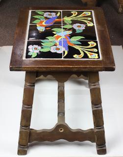 Appraisal: California tile top table California tile top table the six