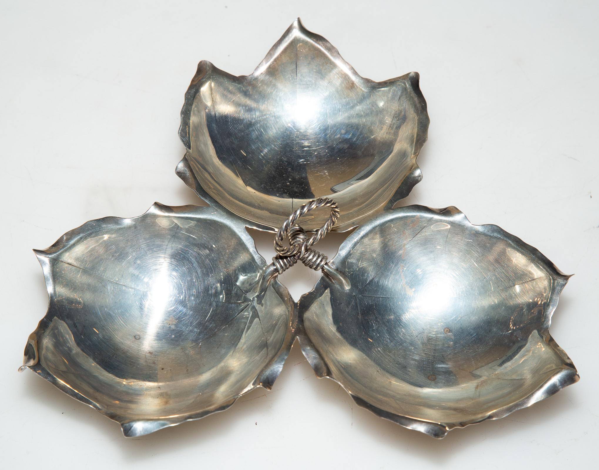 Appraisal: BLACK STARR GORHAM STERLING HORS D'OEUVRES DISH Hand crafted by