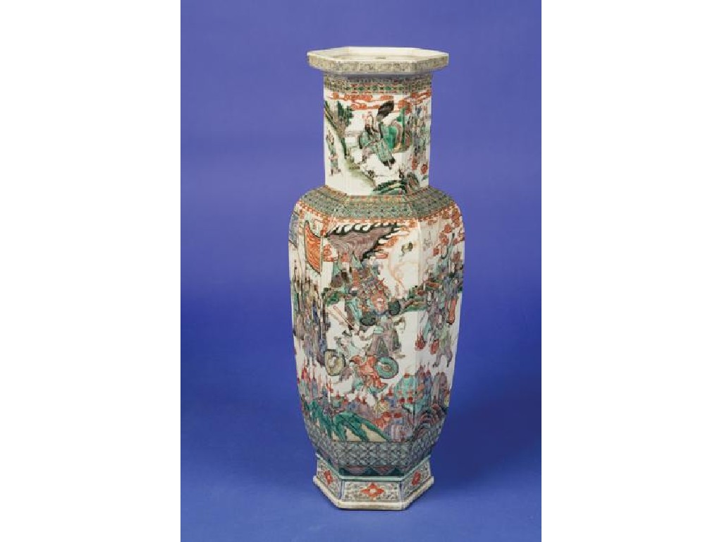 Appraisal: A CHINESE FAMILLE VERTE VASE in the Kangxi style enamelled