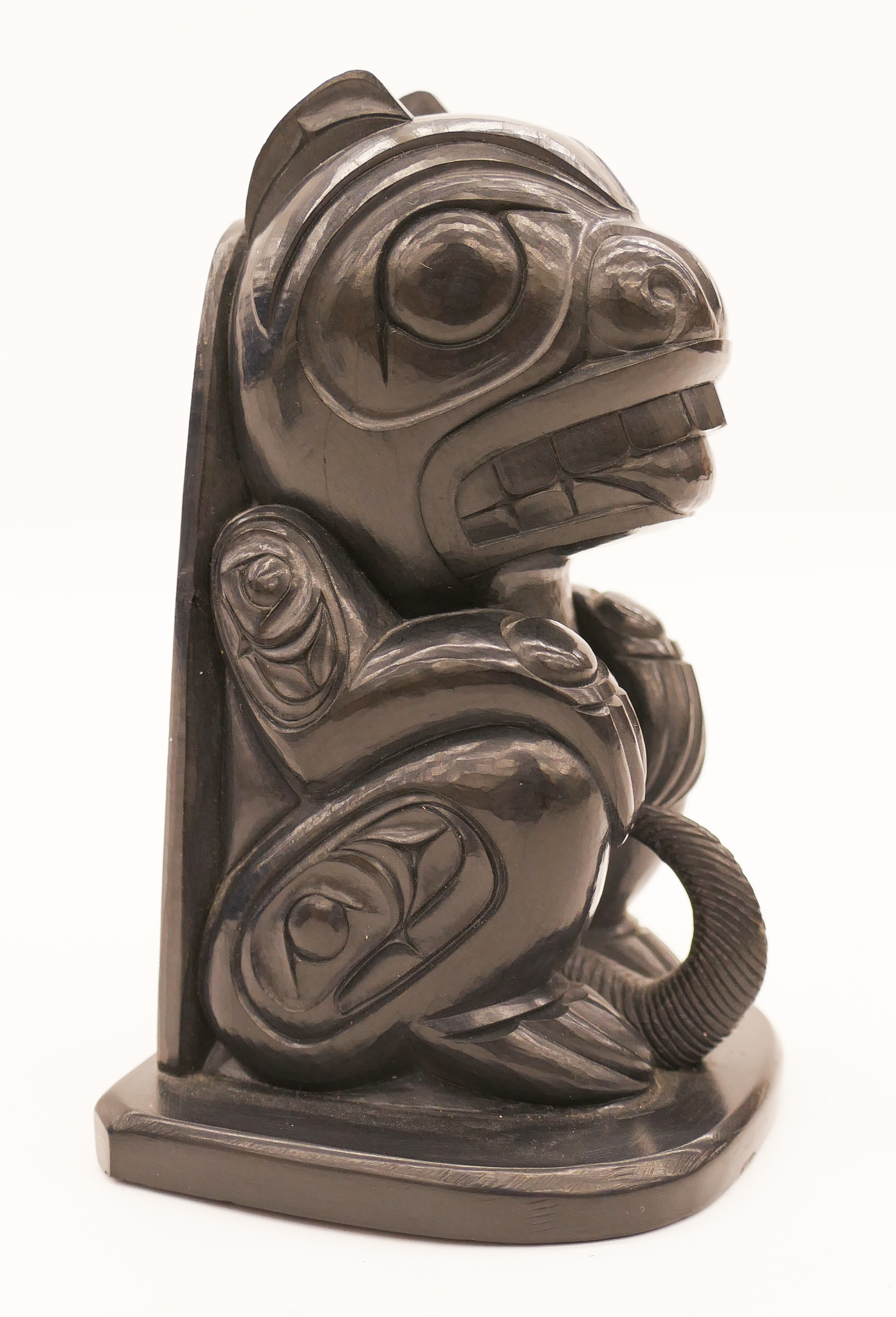 Appraisal: Gary Minaker Russ b Haida ''Bear'' Argillite Totem Model ''x