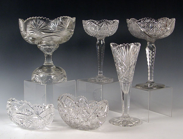 Appraisal: PIECE AMERICAN BRILLIANT CUT GLASS COLLECTION Assorted patterns to include