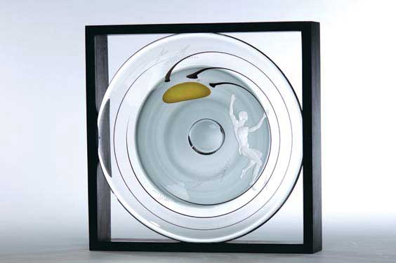 Appraisal: MODERN ORREFORS CHARGER BY ALBERIUS Orrefors blown glass charger by