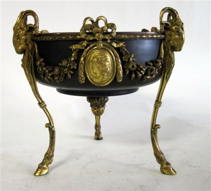 Appraisal: Louis XVI style gilt and patinated bronze brazier late th