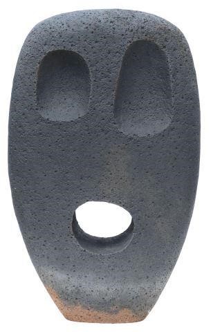 Appraisal: Modernist ceramic sculpture Basalt Biomorphic Form signed underfoot Kempes James