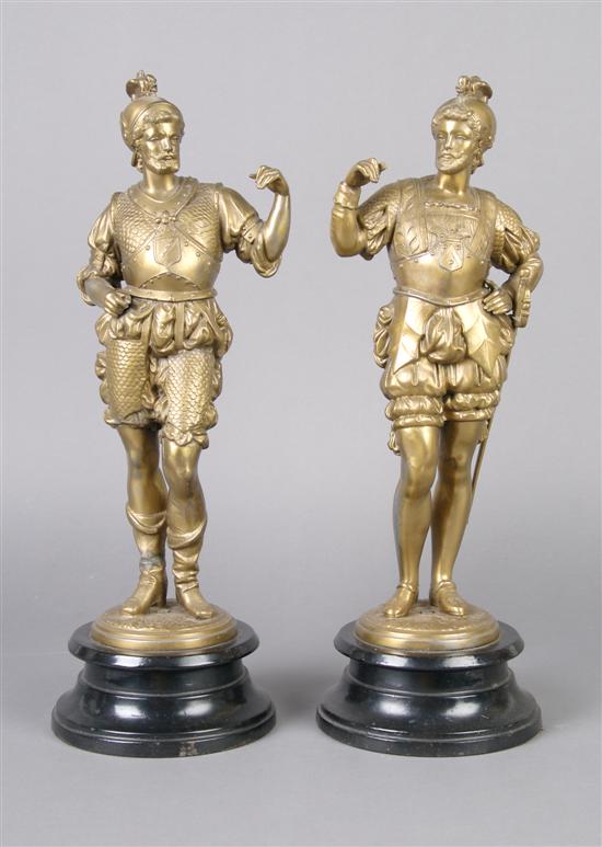 Appraisal: A Pair of Cast Metal Soldiers Height overall inches