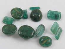 Appraisal: A quantity of loose polished emeralds total weight approx carats