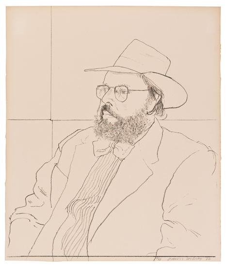 Appraisal: DAVID HOCKNEY Portrait of Henry Wearing a Hat Lithograph on