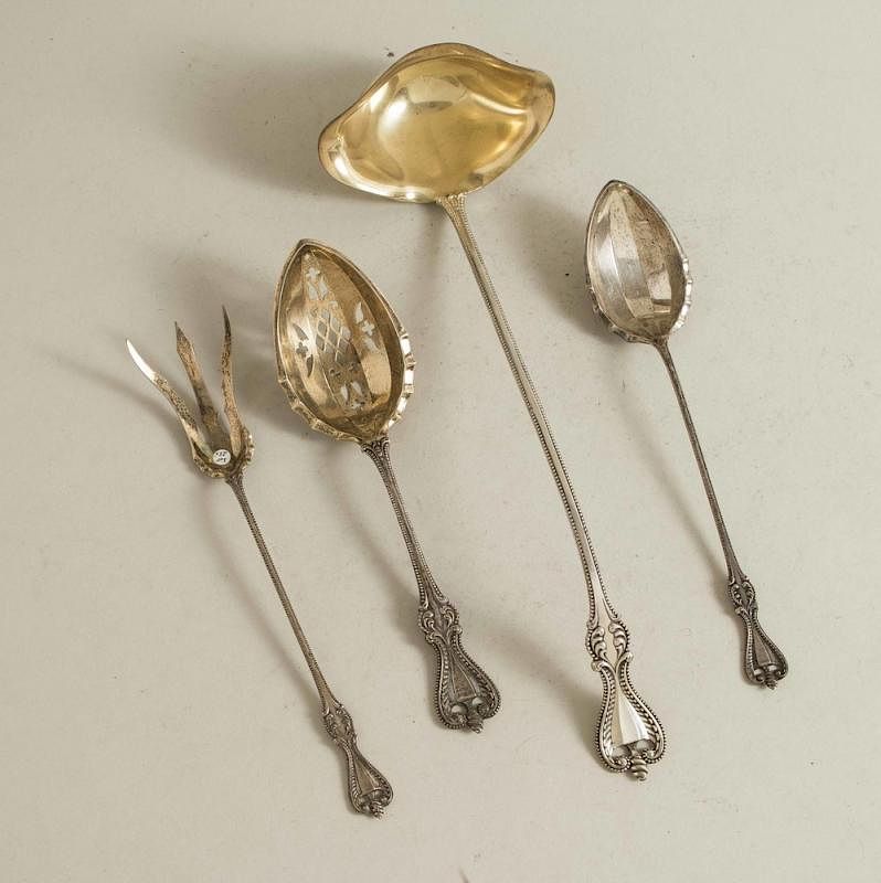 Appraisal: Towle Silver Ladle and Three Serving Pieces Old Colonial Four