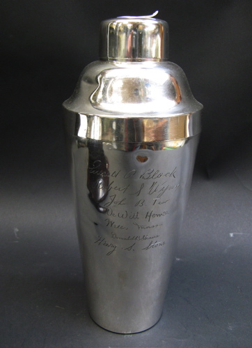 Appraisal: S KIRK SON PRESENTATION STERLING SILVER COCKTAIL SHAKER marked with