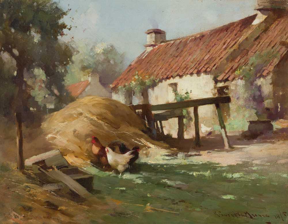 Appraisal: ROBERT RUSSELL MACNEE R G I Scottish - FARMYARD SCENE