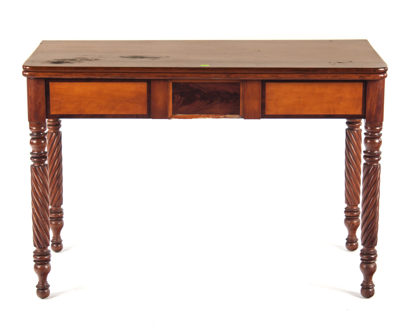 Appraisal: George IV mixed wood flip-top games table second quarter- th