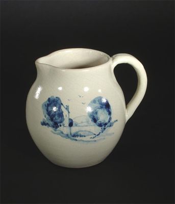 Appraisal: A tin-glazed earthenware jug by Alfred Powell dated painted in