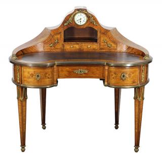 Appraisal: Louis XV style ormolu mounted bureau a rognon th century