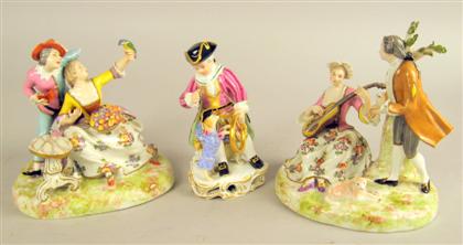 Appraisal: Group of Continental porcelain figures late th early th century