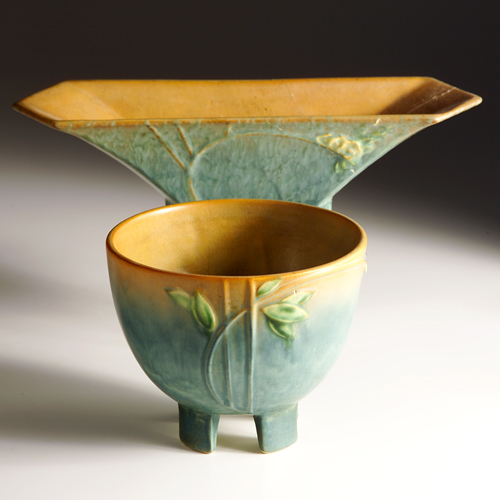 Appraisal: Two ROSEVILLE Futura pieces to include a footed bowl -