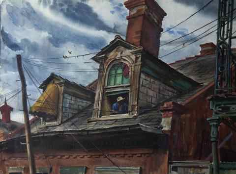 Appraisal: WILLIAM ARTHUR SMITH AMERICAN - ST ANNE'S STREET Watercolor on