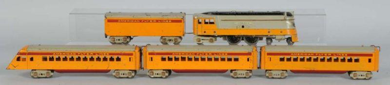 Appraisal: American Flyer Hiawatha Streamline Passenger Set Description Pre-war O-gauge Five-piece