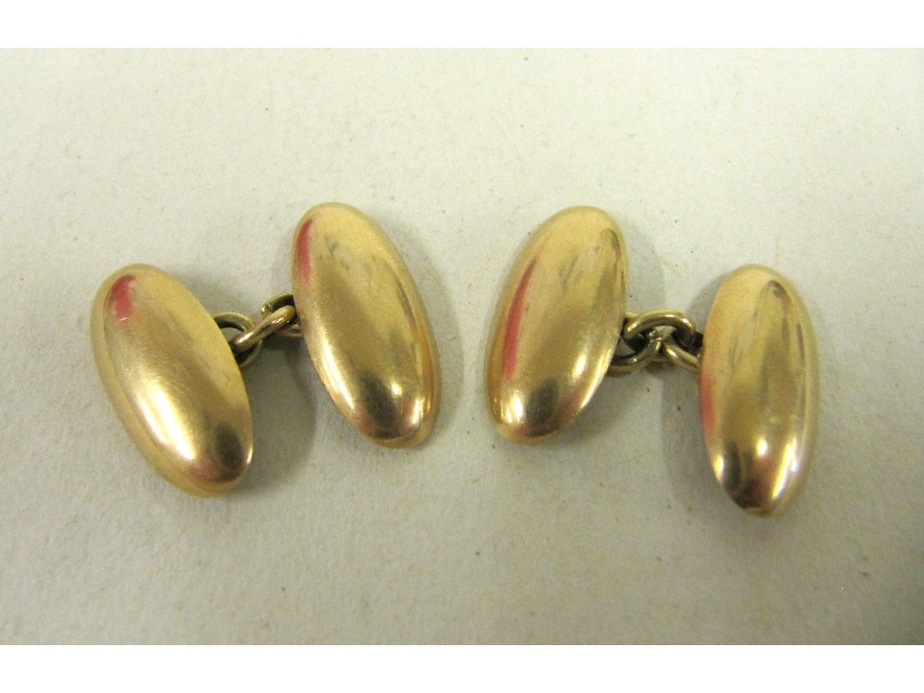 Appraisal: Pair of ct gold cuff links hallmarked Chester