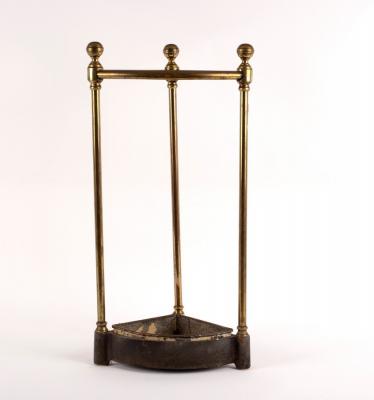 Appraisal: A brass corner stick stand cm high