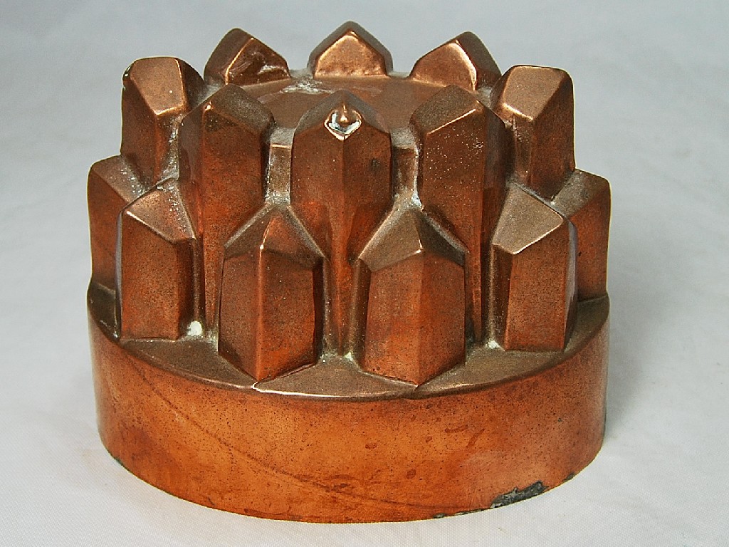 Appraisal: Victorian oval copper jelly mould of two tier oval form