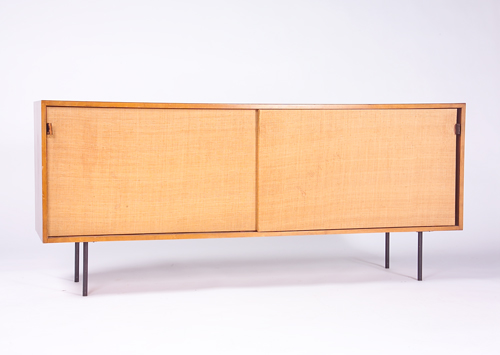 Appraisal: KNOLL Early credenza with two sliding doors and leather tab