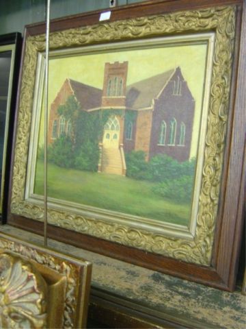 Appraisal: OIL PAINTING - CHURCH - ADELINE TAYLOR