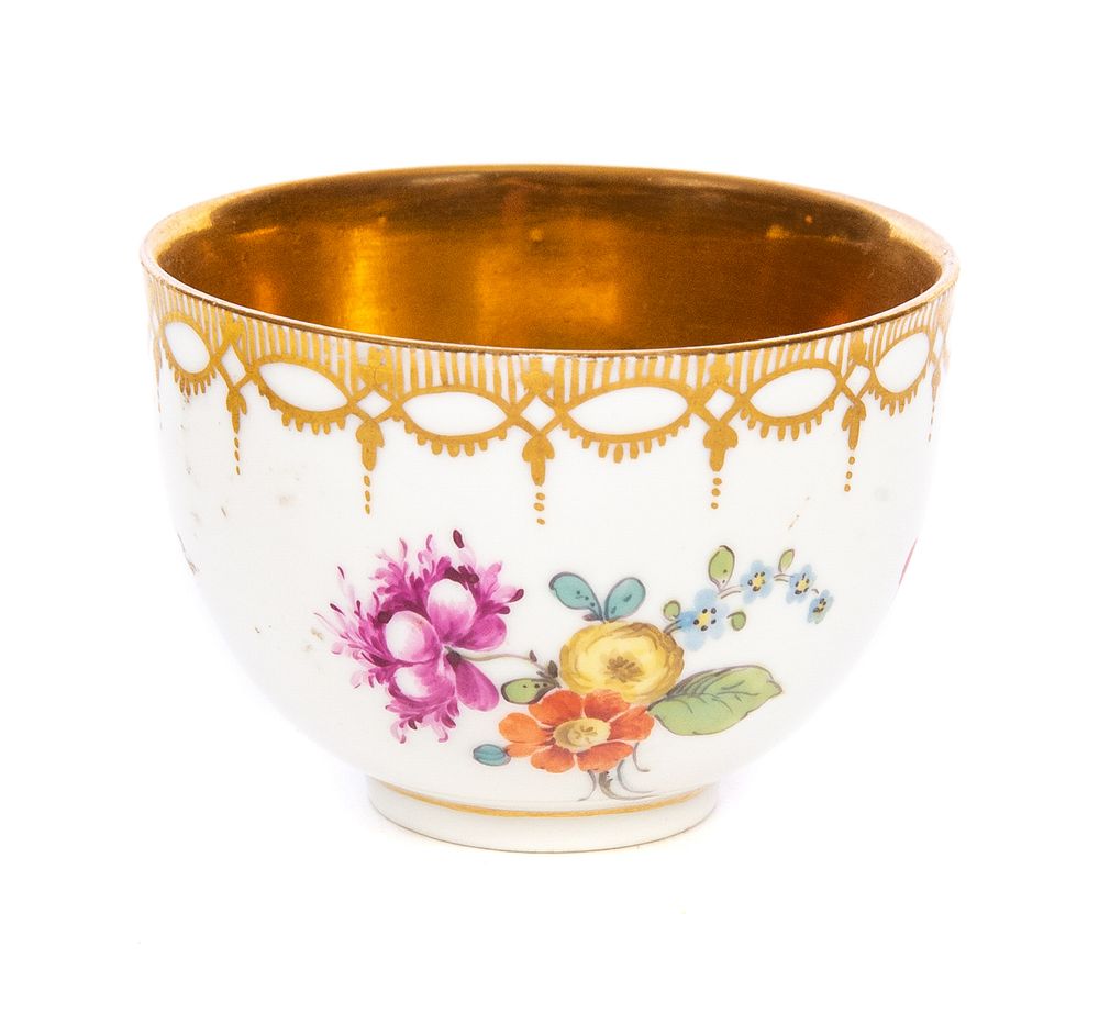 Appraisal: Meissen Handless cup with Gold interior marked Meissen Handless cup