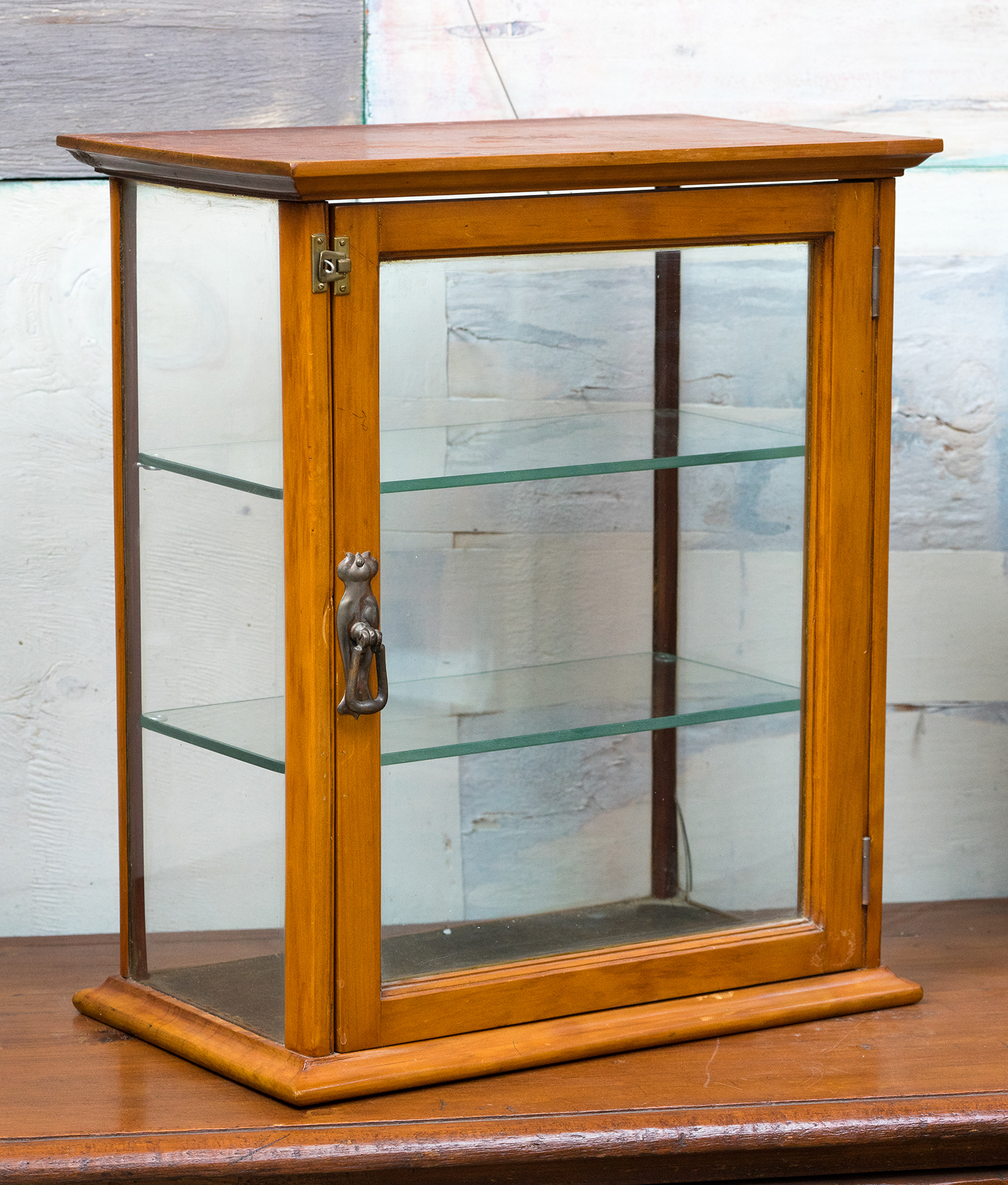 Appraisal: A MID th CENTURY MINIATURE DISPLAY CABINET Original glass with