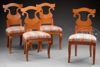 Appraisal: SET OF FOUR BIEDERMEIER SIDE CHAIRS First half th century