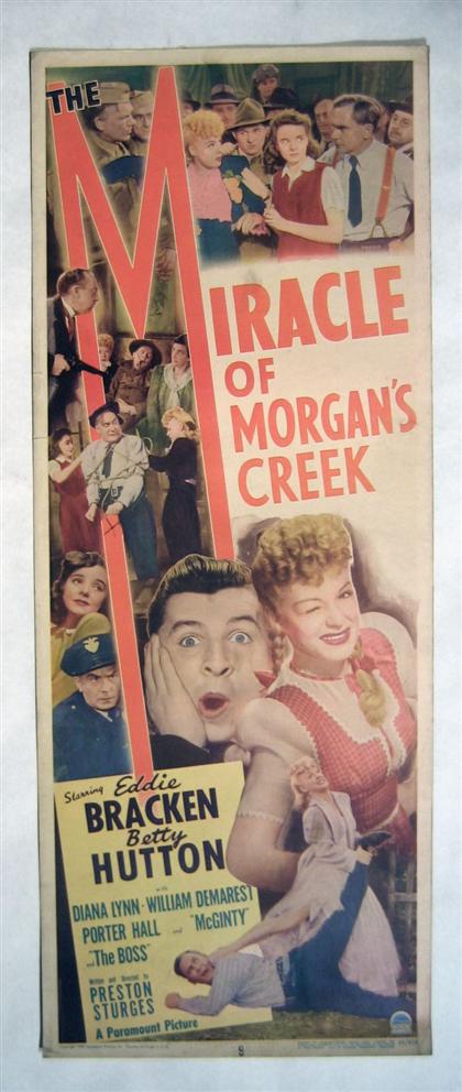 Appraisal: piece Movie Poster The Miracle of Morgan's Creek Paramount Color