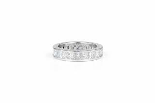 Appraisal: A Platinum and Diamond Eternity Band A Platinum and Diamond