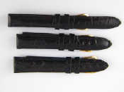 Appraisal: A mixed lot comprising three crocodile skin watch straps all